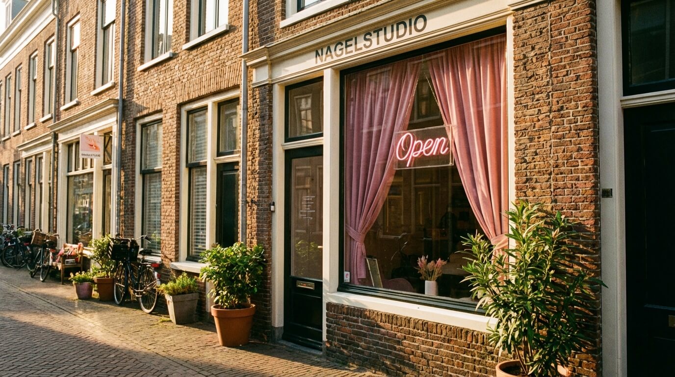 Nagelstyliste aan het werk